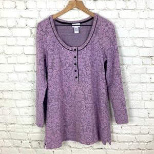 Soft Surroundings Lavender Brocade Tunic